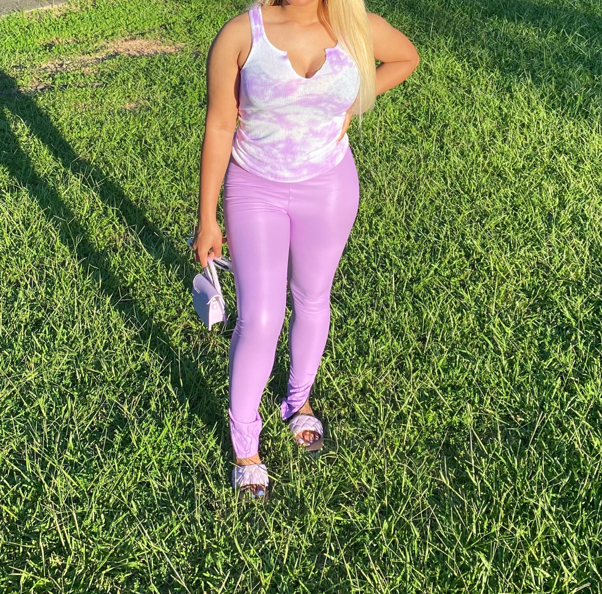 "Lavender Barbie" Wax Pants