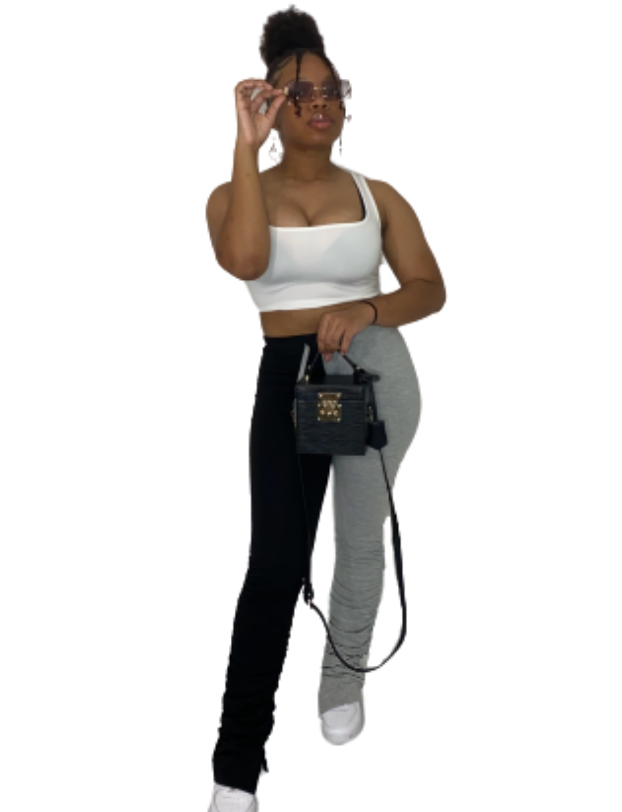 "Yin-Yang" Stacked Pants