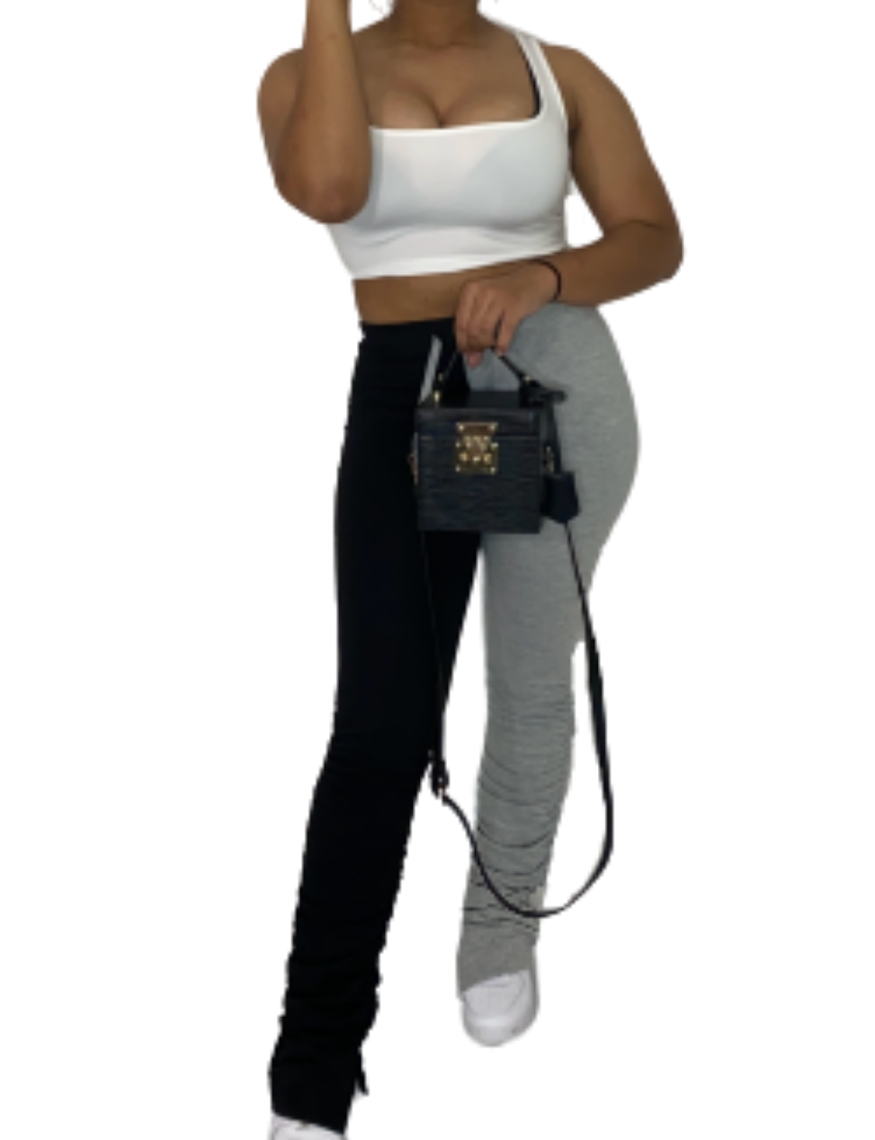 "Yin-Yang" Stacked Pants