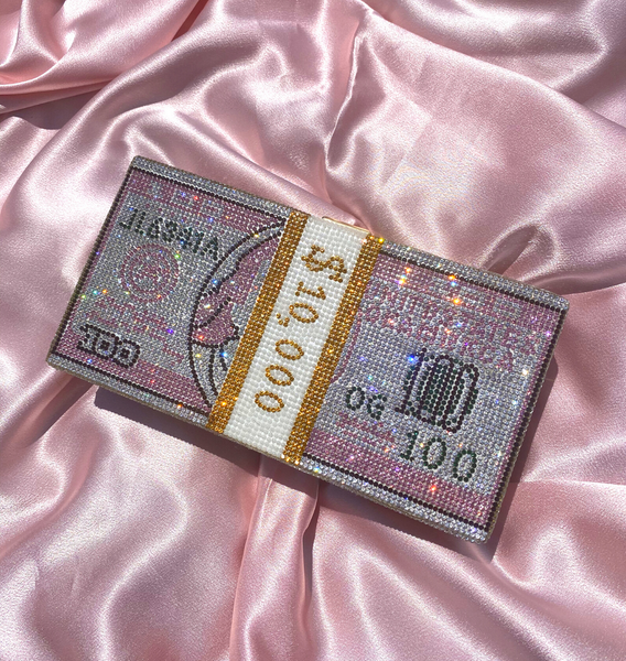 Pink money clutch deals