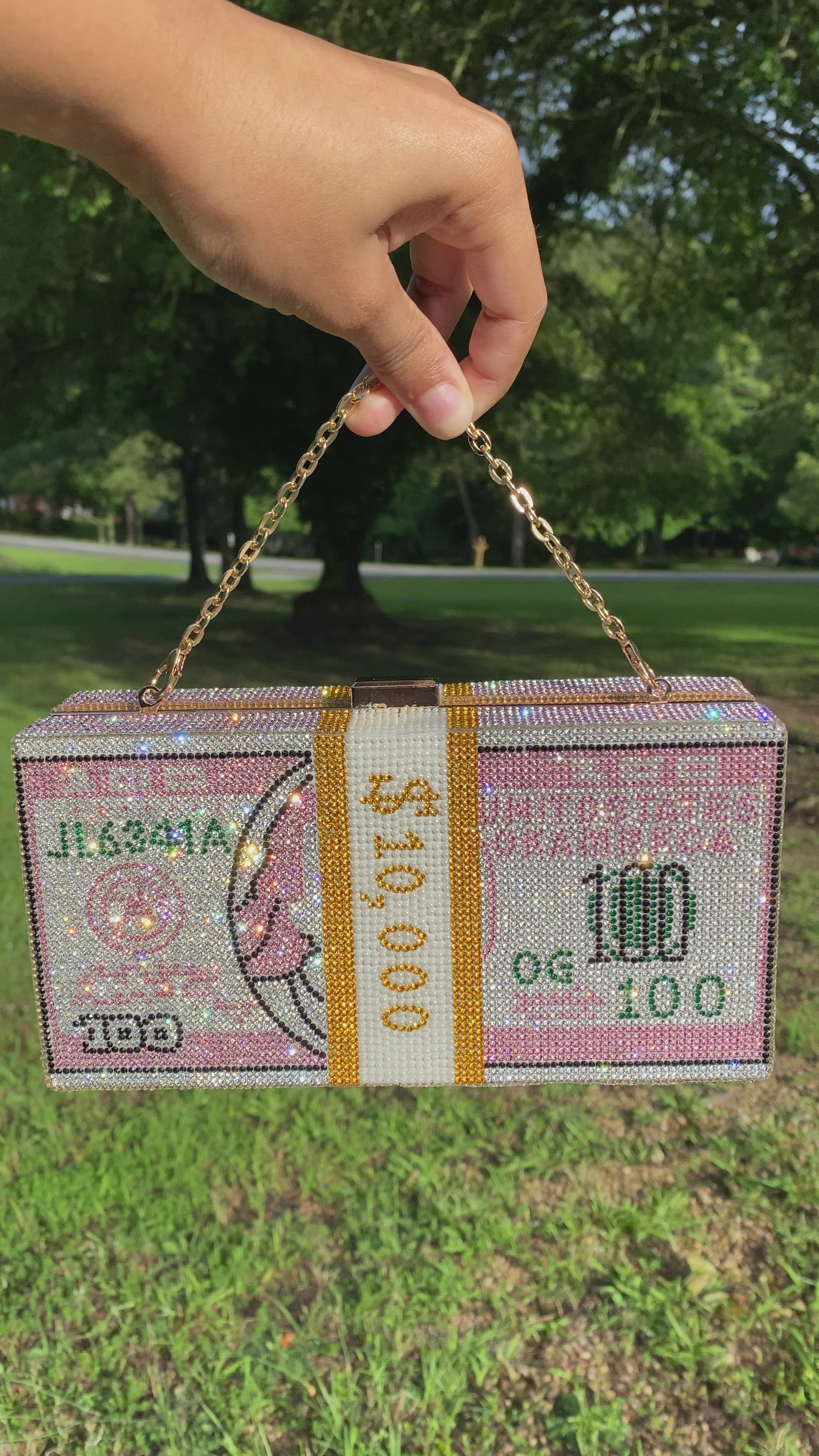 ONEQUEEN Ladies Square Shape Money Bag 100 Dollar Bill Purse With Chain  From Showway, $125.58 | DHgate.Com