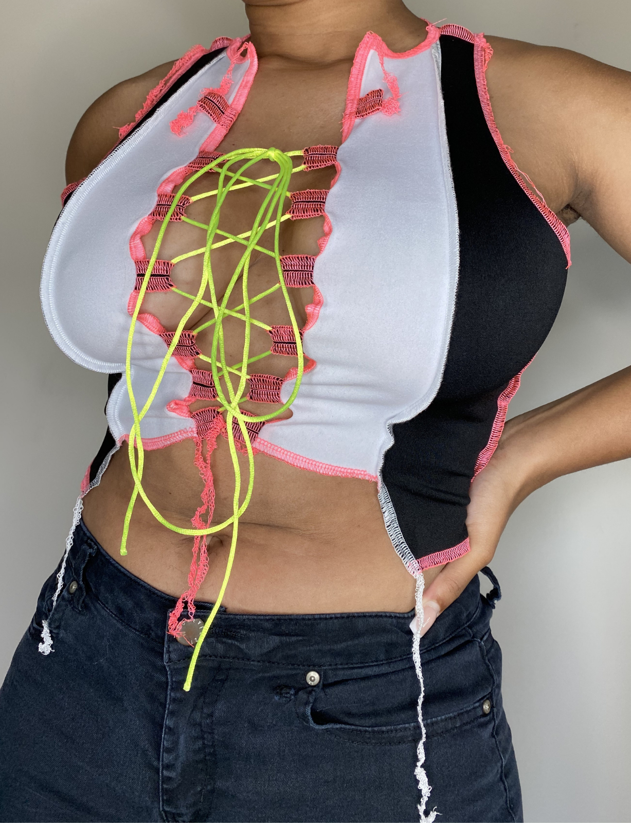 "Tied Up" Neon Crop