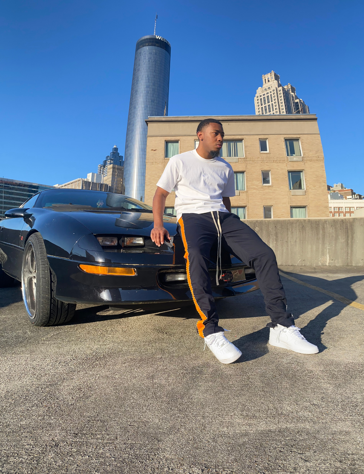 "Nightcrawler" Navy/Orange Twill Pants